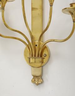 1950s Solid Brass Large French Sconces - 4293360