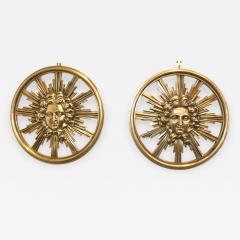 1950s Solid Brass Medusas Wall Sculptures - 1082470