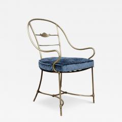 1950s Solid Brass Modern Italian Armchair - 4133981