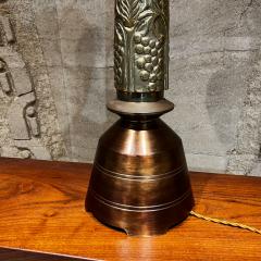 1950s Solid Brass Table Lamp Frank Lloyd Wright Inspired - 3017063