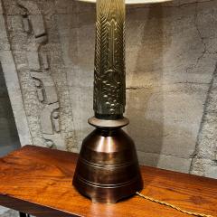 1950s Solid Brass Table Lamp Frank Lloyd Wright Inspired - 3017070