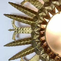 1950s Spanish Sunburst Ceiling Light - 3032285