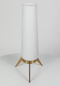 1950s Stilux Milano Glass and Brass Tripod Table Lamp - 597388