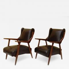 1950s Stunning Sculptural Armchairs in the style of Gio Ponti - 110309