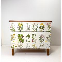 1950s Swedish Dresser With Nordens Flora Illustrations - 4385897