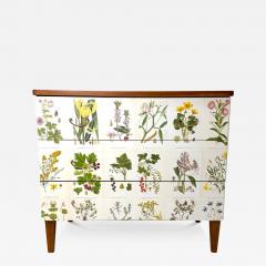1950s Swedish Dresser With Nordens Flora Illustrations - 4386042