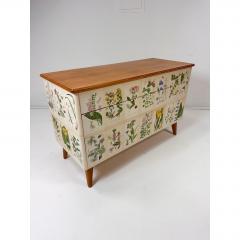 1950s Swedish Dresser With Nordens Flora Illustrations - 4599591