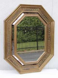 1950s Tin Brass Octagonal Mirror From Spain - 904794