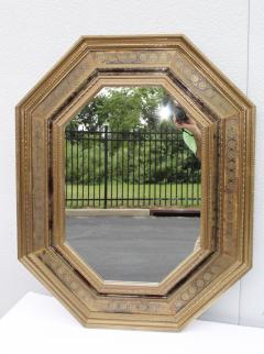 1950s Tin Brass Octagonal Mirror From Spain - 904799