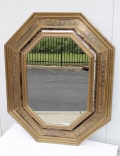 1950s Tin Brass Octagonal Mirror From Spain - 904800