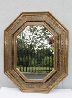 1950s Tin Brass Octagonal Mirror From Spain - 904803