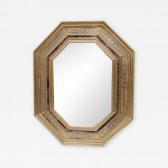1950s Tin Brass Octagonal Mirror From Spain - 905406
