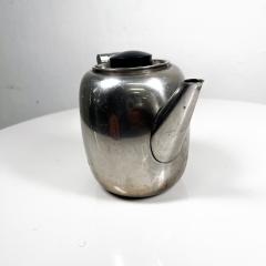 1950s Vintage Art Deco Stylish Small Tea Pot Stainless Steel - 3125284