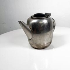 1950s Vintage Art Deco Stylish Small Tea Pot Stainless Steel - 3125285