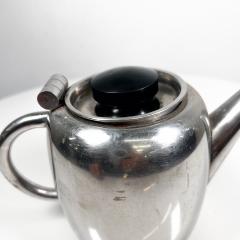1950s Vintage Art Deco Stylish Small Tea Pot Stainless Steel - 3125286