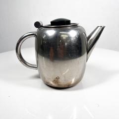 1950s Vintage Art Deco Stylish Small Tea Pot Stainless Steel - 3125288