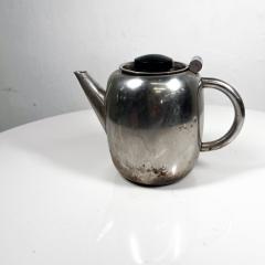 1950s Vintage Art Deco Stylish Small Tea Pot Stainless Steel - 3125289