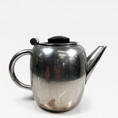 1950s Vintage Art Deco Stylish Small Tea Pot Stainless Steel - 3130520