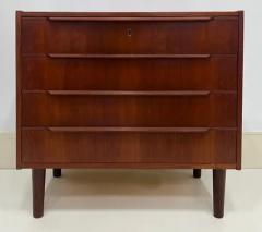 1950s Vintage Danish Modern Teak Cabinet with Lock and 4 Drawers - 3522027
