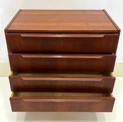 1950s Vintage Danish Modern Teak Cabinet with Lock and 4 Drawers - 3522116
