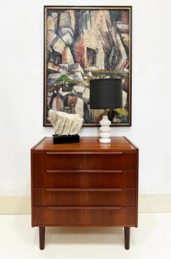 1950s Vintage Danish Modern Teak Cabinet with Lock and 4 Drawers - 3522124