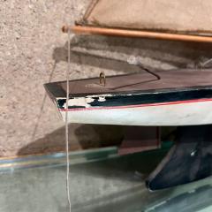 1950s Vintage Toy Old Pond Boat Wood Sailboat - 3425664