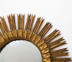 1950s giltwood sunburst mirror - 2842931