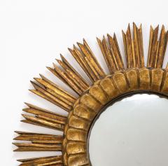 1950s giltwood sunburst mirror - 2842932