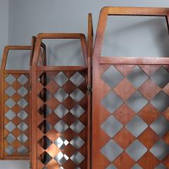 1950s perforated room divider in plywood France - 4054688