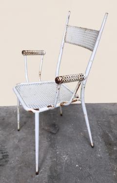 1950s perforated sheet metal furniture in the style of Mathieu Mat got - 1201488