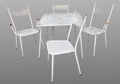 1950s perforated sheet metal furniture in the style of Mathieu Mat got - 1201494