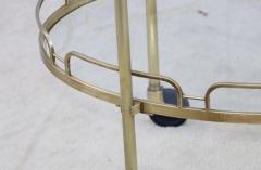 1950s solid brass Oval Bar Cart By Maxwell Phillips - 4305327