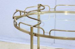 1950s solid brass Oval Bar Cart By Maxwell Phillips - 4305330