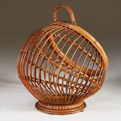 1950s wicker basket with handle - 2014069