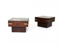 1958 Brazilian Rosewood Side Tables with Marble and Brass - 2653406