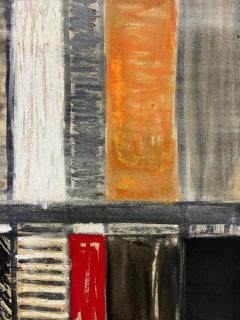 1959 MId Century Modern Abstract Mixed Media Painting Signed - 3707295