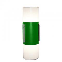 1960 Italian Pair of Forest Green White Tall Ceiling Wall Lights - 4288645