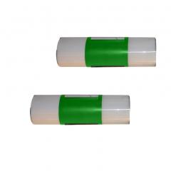 1960 Italian Pair of Forest Green White Tall Ceiling Wall Lights - 4288647