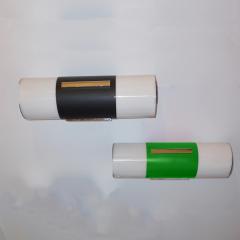 1960 Italian Pair of Forest Green White Tall Ceiling Wall Lights - 4288653