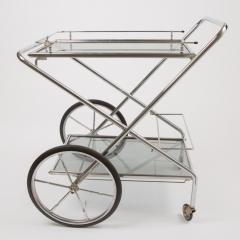 1960 s French chrome and glass drinks trolley - 1768422