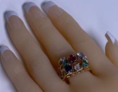 1960 s Gentlemans Gold and Gemstone Ring - 2062767