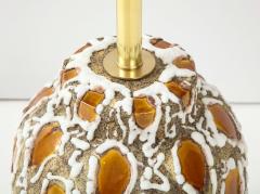 1960 s Italian Lava Glazed Ceramic Lamp - 1842693