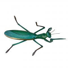 1960 s Japanese Cold Painted Bronze Praying Mantis Sculpture - 4606972