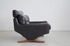 1960S LEATHER ARMCHAIR WITH ROSEWOOD - 1423617
