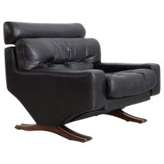 1960S LEATHER ARMCHAIR WITH ROSEWOOD - 1423618
