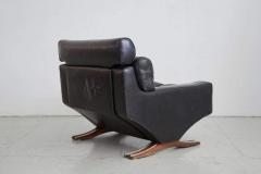 1960S LEATHER ARMCHAIR WITH ROSEWOOD - 1423619
