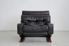 1960S LEATHER ARMCHAIR WITH ROSEWOOD - 1423620