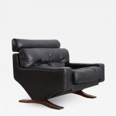 1960S LEATHER ARMCHAIR WITH ROSEWOOD - 1426255
