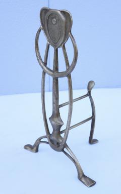 1960s Abstract Brass Andirons - 2780074