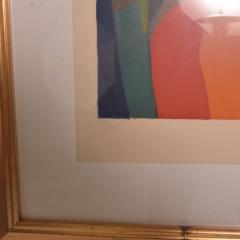 1960s Abstract French Art Still Life Color Lithograph Marcel Mouly - 3582089